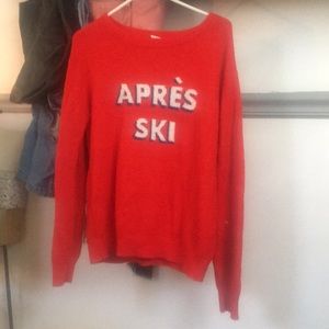 Après Ski sweater with nice font never worn!